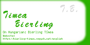timea bierling business card